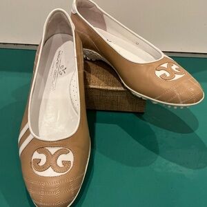 Walter Genuin Coco Ballerina Leather Golf Shoes Size 37